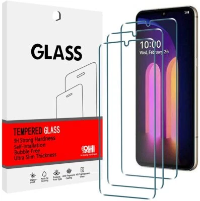 Protetor de tela LG V60 ThinQ, V60 ThinQ 5G, V60 ThinQ 5G UW 9H dureza pacote com 3 - Imagem 1 de 4