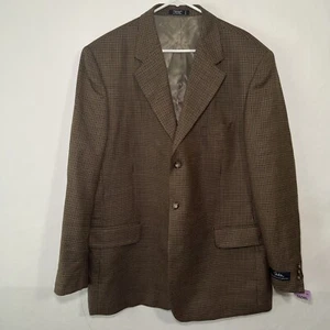 John Weitz Signature Collection Sport Coat Houndstooth Wool Blazer Mens 46L NWT - Picture 1 of 16