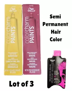 Wella Color Charm Paints Semi-Permanent Hair Color Sunkissed & Mauve Lot Of 3 - Picture 1 of 9