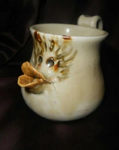 VINTAGE 3-D FIGUR ENTE GESICHT & SCHWANZ KERAMIK STEINZEUG TASSE KÜNSTLER-SIGNIERT--UNIKAT - Bild 1 von 12