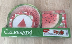 Spring/Summer Party Pack Paper Plates, Napkins, Serves 50 Watermelon Theme! - Picture 1 of 3