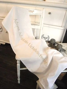 ღ IMPRESSIONEN TISCHLÄUFER °ADVENT,ADVENT EIN LICHTLEIN BRENNT° SHABBY BW 40x150 - Bild 1 von 2