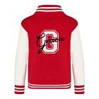 Kids Personalised Name Glitter Initial Varsity Jacket Letterman College Baseball