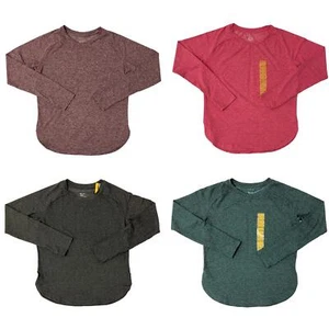 Member's Mark Women's Curved Hem Long Sleeve Soft Heather Top with Thumbholes - Picture 1 of 9