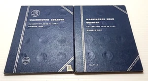Lot of 2 1932-1945 Empty Whitman Washington Head Quarter Folder Used - Picture 1 of 6