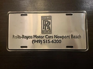 Rolls-Royce Newport Beach Metal Embossed License Plate Auto Tag RARE!   - Bild 1 von 2