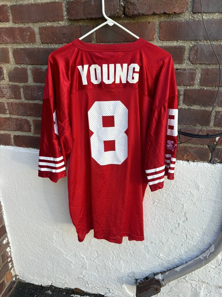 Camiseta deportiva vintage años 90 Starter Steve Young San Francisco 49ers NFL para hombre XL 52 roja Foto 1 de 4