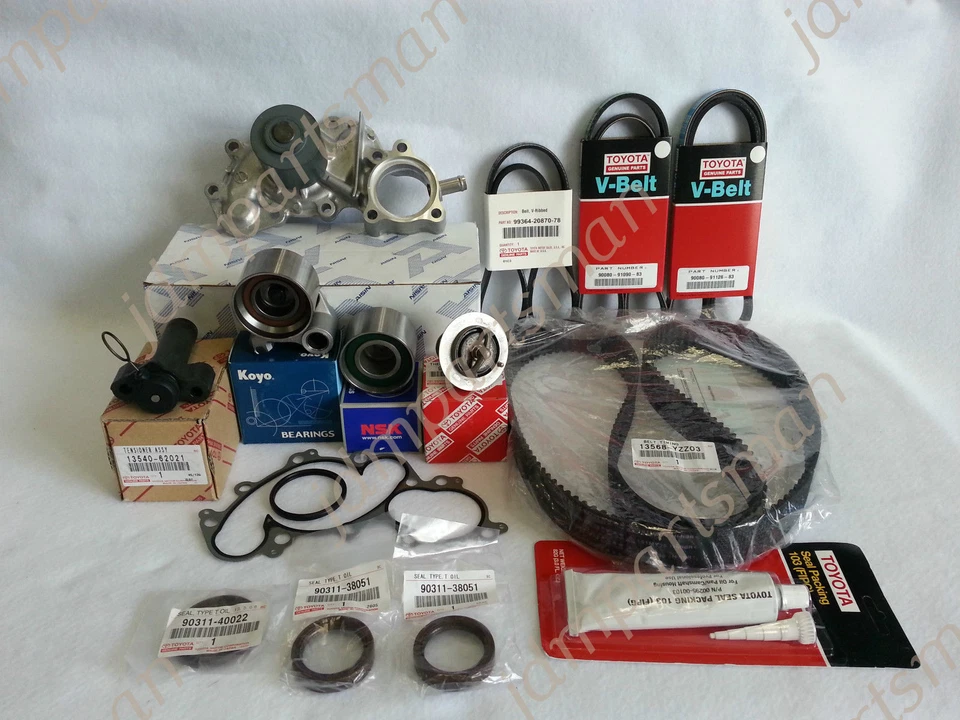 CORREIA DENTADA GENUÍNA E BOMBA DE ÁGUA + KIT MESTRE FABRICANTE DE EQUIPAMENTO ORIGINAL para TOYOTA 3.4L V6  - Imagem 1 de 1