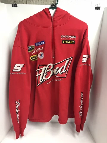 Nascar Chase Authentics Drivers Line RN93965 Kasey Kahne #9 Budweiser Hoodie Lrg Cover