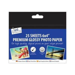 Photo Paper - Glossy Inkjet Printing 25 Sheets Premium Quality Images Print  6x4 - Picture 1 of 1