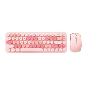 Wireless Keyboard + Mouse Set Bean 2.4G (Pink) - Picture 1 of 2