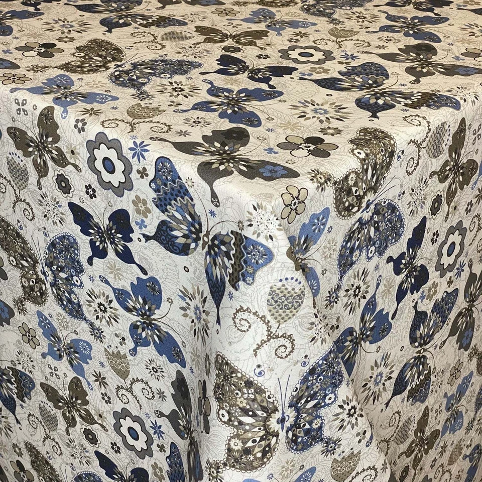 Jacquard Tischdecke beschichtete Baumwolle 160 cm Breite CHAGALL Schmetterlinge - Bild 1 von 1