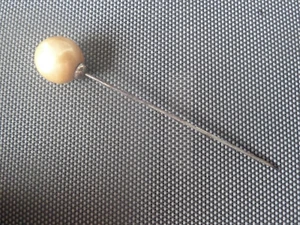 Ancienne épingle à chapeaux en nacre art déco, vintage french antique - Imagen 1 de 2