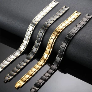 Christmas Gift Magnetic Bracelet Balance Energy Power Arthritis Pain Relief Men - Picture 1 of 16