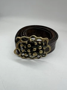 Fibbia cintura vintage Jack Boyd modernista brutalista metà secolo bronzo 'spore' - Foto 1 di 5