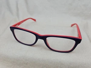 NIKE KIDS RECTANGULAR EYEGLASSES FRAMES NAVY BLUE / RED 5509 413 46-17-130 - Picture 1 of 9