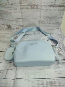 STEVE MADDEN “Maggie” Dome Crossbody Bag Light Blue 1 Straps, Bag, Earbud Case - Picture 1 of 4