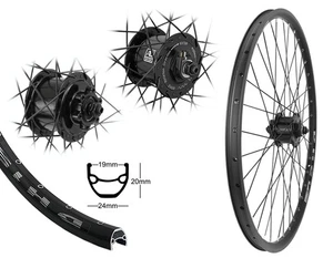 28 Zoll Vorderrad MTB Disc 28" 6-Loch schwarz Nabendynamo 19-622 Dynamo Laufrad - Bild 1 von 1
