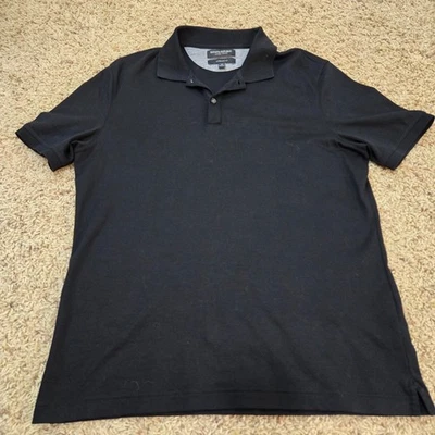 Banana Republic Luxury Touch 男式黑色 Polo 中号 非常柔软 全新无标签 — 第 1/4 张图片