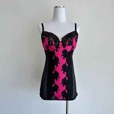 Victoria's Secret Chemise Womens 36D Babydoll Lingerie Lace Floral Mesh - Image 1 of 4