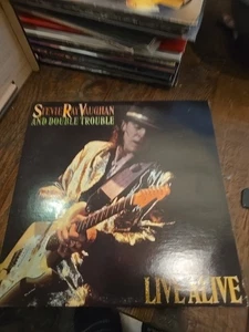 STEVIE RAY VAUGHAN and DOUBLE TROUBLE Live Alive 1986 EPIC Gatefold 2LP VG+ - Picture 1 of 6