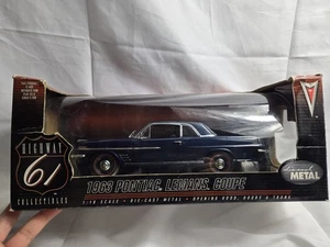 Highway 61 1/18 1963 Pontiac Lemans Coupe - Dark Blue Nice Model! - Picture 1 of 6