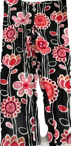 GIRLS GYMBOREE LEGGINGS SIZE 12-ELASTIC WAIST-black Floral - Picture 1 of 1
