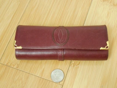 80'S ANTIQUE COLLECTIBLE CARTIER EYEGLASSES SUNGLASSES RED LEATHER CASE - Image 1 of 4