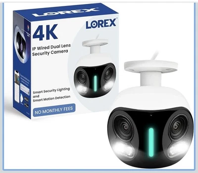 Lorex 4K. 8MP, DUAL LENS Security Camera, New Unopened Box - Image 1 of 4