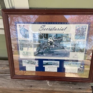 Secretariat 16 X20 Framed Matted Auto Poster 20x24 Overall Size - Picture 1 of 4