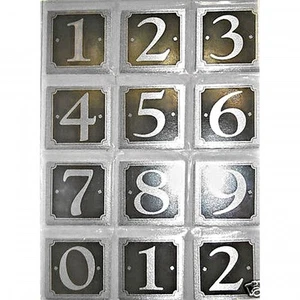 Black Numbers Easy Peel & Stick to UPVC - Legno ecc Impermeabile Lunga Durata - Foto 1 di 21