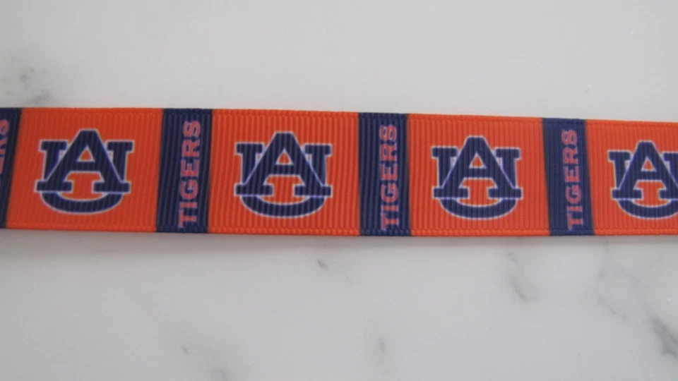Auburn Tigers  7/8" Grosgrain Ribbon BTY - Image 1 of 1