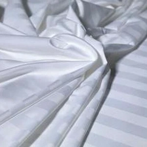 SATIN STRIPE Egyptian Cotton White 400 Thread Count ENVELOPE Duvet Cover Set - Picture 1 of 1