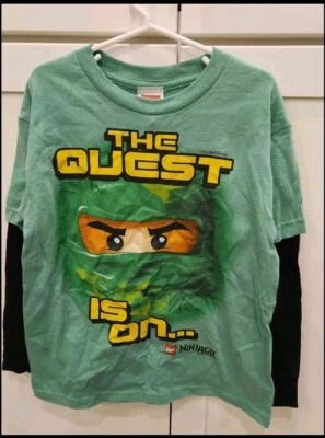 Lego Ninjago Camiseta RETRO Capas Manga Larga VERDE/NEGRA NUEVA con Etiquetas 5/6 Foto 1 de 4