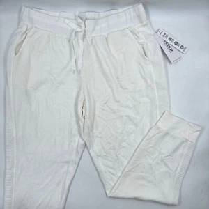 NWT Reebok RBK Joggers Women 1X Ivory White Athletic Gym Yogo - Picture 1 of 8