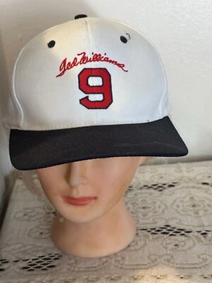 Vintage TED WILLIAMS "Splendid Splinter" #9 Boston Red Sox Snapback Hat - Imagem 1 de 4