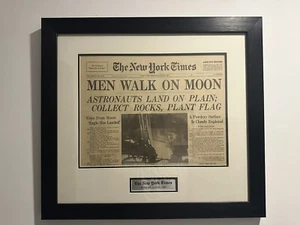 Authentic NEW YORK TIMES Monday July 21 1969 MAN WALK ON MOON - Picture 1 of 3