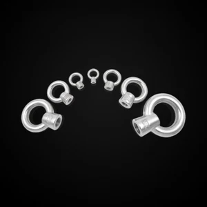 Stainless Steel Ring Nuts Eyelet Nuts 304 Lashing Eyelets Crane Eyelets M6 ~ M24 - Picture 1 of 6