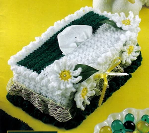 PRETTY Daisy Tissue Cover/Decor/Crochet Pattern INSTRUCTIONS ONLY - Picture 1 of 1