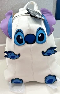!NEW Loungefly Disney Stitch Ghost Cosplay Glow Mini Backpack - Picture 1 of 2