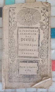 BORDEAUX Almanach des Dieux 1767 prédictions amusement catalogue des foires AP - Foto 1 di 5