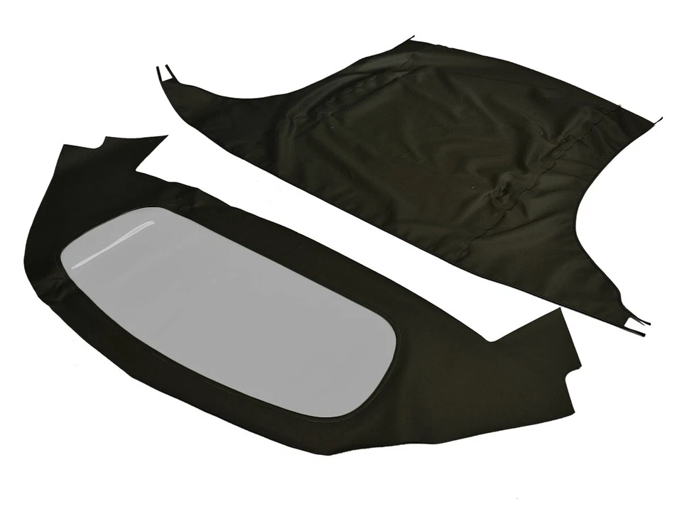 适用于保时捷 911 1983 - 94 软顶和塑料窗黑色 Haartz Stayfast 帆布 — 第 1/3 张图片