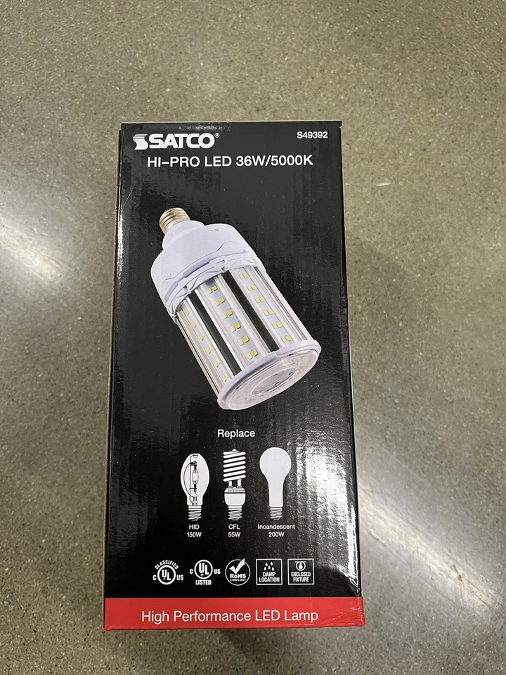 Satco S49392 - 36 Watt LED HID Replacement - 5000K - Type B; Ballast Bypass - Image 1 of 1