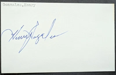 Henry Gonzales - 1983 MiLB Debut Autographed Index Cards - Baltimore Orioles - Image 1 of 2