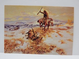 Where Tracks Spell Meat By Charles Marion Russell Postcard - Picture 1 of 2
