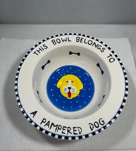Pampered Pup Napf von Carol Eldridge skurriler Hundenapf NEU und herrlich - Bild 1 von 4