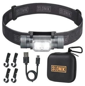 SLONIK Rechargeable Headlamp for Adults - 1000 Lumens Super Bright 60 ft Beam LE - Picture 1 of 5
