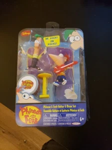 Jakks Pacific Phineas & Ferb Guitar & Drum Set - (RARE) OPEN PACKAGE - Picture 1 of 8