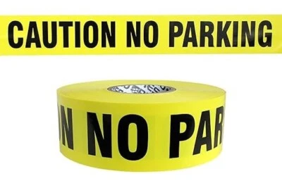 ATERET Caution No Parking Tape, 3 inch x 1000 feet, Hazard Safety Tape