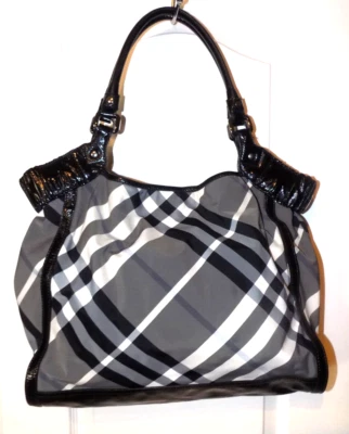 Bolso de hombro grande vintage BURBERRY Nova House a cuadros a cuadros Italia Foto 1 de 4